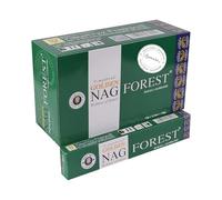 Vijayshree Golden Nag Forest Lot de 12 Paquets de 15 g = 180 g, aromathérapie, méditation, spiritualité, 100% Naturel EcoFriendly
