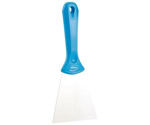 Vikan 40093 Lot de 10 grattoirs à main en acier inoxydable Bleu Longueur 235 mm Largeur 100 mm Hauteur 22 mm