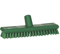 Vikan - Balai-brosse hygiénique - Avec passage d'eau - Extra dur - 270mm - Vert