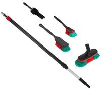 Vikan | Ensemble de brosses pour voiture | avec raccord Gardena et robinet à tournant sphérique | noir