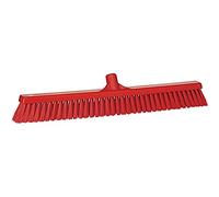 Vikan - Hygiène - Balai combiné - Fibres dures/Douces - Rouge