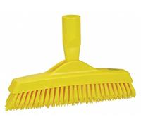 Vikan - Hygiène - Brosse à joints - Avec col flexible - Modèle avec manche - Extra dur - 225mm - Jaune