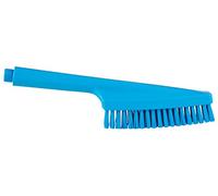 Vikan - Hygiène Brosse à main - Avec passage d'eau - Dure - 330mm - Bleu