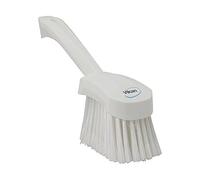 Vikan - Hygiène - Brosse à vaisselle - Avec manche court - Fibres douces à bout fendu - Blanc