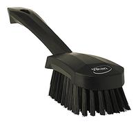 Vikan - Hygiène - Brosse à vaisselle - Avec manche court - Fibres dures - Noir