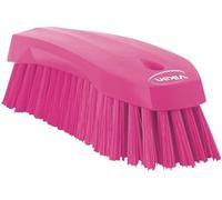 Vikan - Hygiène - Grande brosse de travail - Fibres dures - Rose