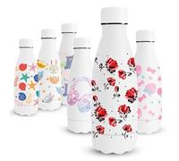 Vikaster Gourde Isotherme Enfant, 350mlGourde Inox Isotherme, Impression 3D Gourde Isotherme Petite, Gourde Reutilisable, Sans-BPA, Etanche bouteille Approprié & Enfant, Sport, école, Extérieur