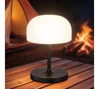 Vikdio Lampe de Chevet Sans Fil, Lampe de Table LED Rechargeable, Veilleuse Adaptée aux Enfants et aux Adultes Pour Usage Intérieur et Extérieur, Lampe Champignon Tactile - Noir