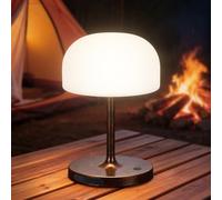Vikdio Lampe de Chevet Sans Fil, Lampe de Table LED Rechargeable, Veilleuse Adaptée aux Enfants et aux Adultes Pour Usage Intérieur et Extérieur, Lampe Champignon Tactile - Bronze antique