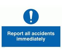 Viking Signs Mv313-a2l-1 m "Rapport tous les accidents SE" Sign, 1 mm Semi Rigide Plastique, 400 mm H x 600 mm L