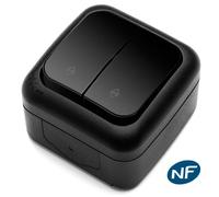 Viko Interrupteur double va-et-vient - Noir