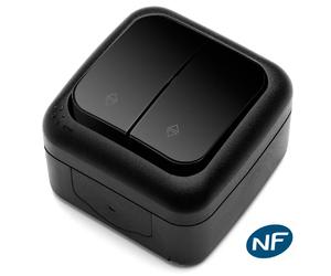 Viko Interrupteur double va-et-vient - Noir