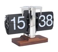 Vikye Horloge de Bureau à Rabat, Horloge de Bureau à Rabat Automatique Alimentée par Batterie Numérique Rétro 24 Heures, Horloge Mécanique à Engrenage Interne pour Salon, Salle D'étude