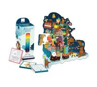 VILAC - Calendrier de l'avent Puzzle de 48 magnets - Décoration & Cadeaux - 1 support en carton, à fixer au mur - Jeux d'Eveil pour Enfant en Bois - Jouet pour Enfant Dès 3 ans - 1225
