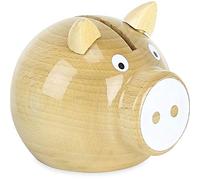 Vilac - Tirelire Cochon Bois Naturel-Blanc - Jouet pour Enfant - A partir de 5 Ans - 5129W