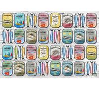 Vilber A050 V01 Sardines.2942 DU01 Nappe Tapis Mangeoire Abreuvoir Multicolore 45,6 x 30,5 x 0,2 cm