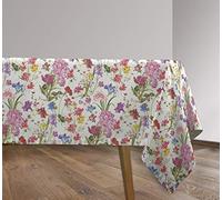 Vilber Nappe en Tissu rectangulaire en résine avec Traitement Anti-Taches, imperméable, Motif Floral FLOWER-R01. Multicolore.