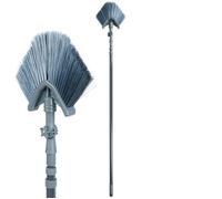 VILDE Balai Télescopique Multifonctionnel - Brosse Triangulaire Rotative - Longueur réglable 140-327 cm