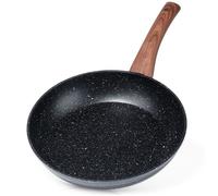 VILDE Black&Wood Poêle à frire 24 cm - Aluminium avec revêtement antiadhésif en granit - Compatible tous feux et lave-vaisselle