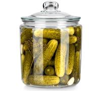 Vilde Bocal de conservation 4 l avec couvercle et joint | Grand récipient en verre pour fermentation, stockage de pâtes, riz, café, thé