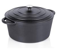 Vilde | Casserole - Avec Couvercle - Noir - 5,9 L - Fonte - Résistant à la chaleur