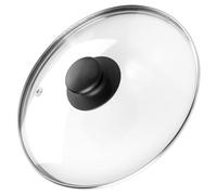Couvercle en verre 20 cm - VILDE - Résistant à la chaleur - Compatible lave-vaisselle - Bordure en acier inoxydable