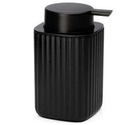 Vilde Distributeur de savon noir - 300 ml - Bouteille à pompe rechargeable pour salle de bain et cuisine - Pompe à savon liquide et distributeur de liquide vaisselle pour lavabo - Bouteille de savon