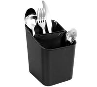 Organisateur de couverts - Noir - Plastique - 14x11x16 cm - Design classique