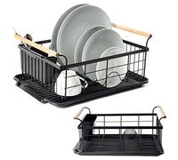 Vilde Egouttoir à Vaisselle | Noir Egouttoir Vaisselle | 42,5x29,5x19cm | Parfait pour la Cuisine