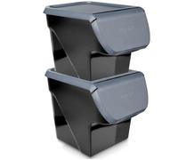 Vilde Lot de 2 boîtes de conservation empilables de 13 l