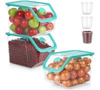 Vilde Lot de 3 boîtes de conservation empilables de 12 l