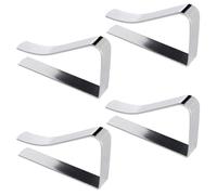 VILDE Lot de 4 pinces à nappe en métal - Pratiques et durables - pour tables jusqu'à 3 cm d'épaisseur - idéales en extérieur.
