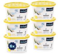 VILDE Lot de 6 absorbeurs d'humidité 15x8,5 cm - Plastique durable, désodorisants citron, pour pièces jusqu'à 20 m²