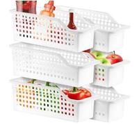 Vilde Lot de 6 boîtes de rangement pour réfrigérateur - 34,5 x 13 x 11,5 cm