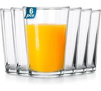 Vilde Lot de 6 verres à eau de 200 ml | Verre épais robuste, Transparent et transparent, Passe au lave-vaisselle et au micro-ondes