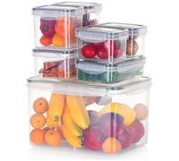 VILDE Lot de 7 Boîtes de conservation hermétiques - Plastique durable - compatible - lave-vaisselle