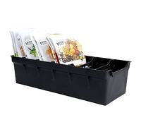 Vilde organisateur de cuisine à épices boîte de rangement pour sacs d'épices noir 30x13x8 cm