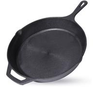VILDE Poêle en Fonte 30 cm - Résistante aux hautes températures - Compatible tous feux dont induction - 2 poignées
