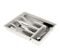 Organisateur de couverts - VILDE - 36x25,5 cm - 5 compartiments - Gris - Plastique haute qualité - Facile à nettoyer