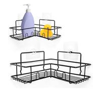 Receptacle sanitaire Vilde - 569004 - Panier de douche d'angle noir ()