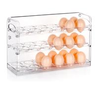 VILDE Récipient à œufs - pour 36 œufs - Plastique transparent - 3 niveaux - compatible réfrigérateur