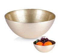 Vilde Saladier rond en verre doré 21 cm 1,7 l