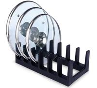 Vilde Support pour assiettes et égouttoir à vaisselle - Support pour couvercles, porte-assiettes - Noir 28x15x9 cm