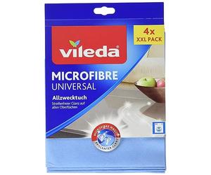Vileda 116359 Universel Lavette Multiusages Coton Multicolore 4 pièces 13 x 13 x 3 cm