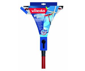 Vileda - 123384 - Raclette Vitre Active 2 en 1 avec Manche Télescopique