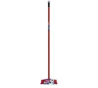 Vileda Brosse 3-en-1 Anti-choc avec manche – 3 poils différents, toutes surfaces – Rouge/Noir