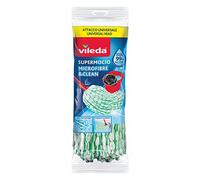 Vileda Balai à Franges en Microfibre, Blanc/Vert, Taille Unique