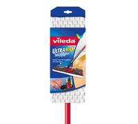 Vileda Balai à franges UltraMax, microfibre, rouge/blanc, 7 x 14 x 105 cm, 7 x 14 x 105 cm.