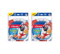 Vileda Balai facile & Clean Turbo 2 en 1 Balai Microfibre recharge Tête - Lot de 2, multicolore , 16.5 x 30 x 22 cm