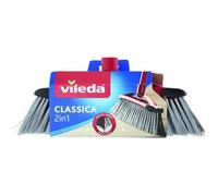 Vileda Balai intérieur synthétique 2en1, Poils fins et durs, Bords en caoutchouc, Multicolore, 1 Unité